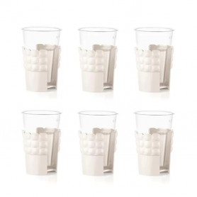 G SET 6 REGGIBICCHIERI TIFFANY BIANCO