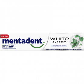 MENTADENT WHITE SYSTEM BICARBONATO 75ML