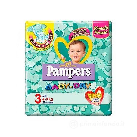 PAMPERS BABY-DRY 3 20PZ 4-9KG