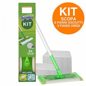 SWIFFER KIT PAVIMENTI 1ASTA+11PANNI